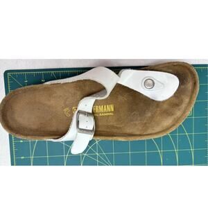 Neckermann Thong Sandals Leather Women's Size 40 EU / 9 - 9.5 US White See Pics
